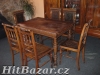 Starožitný set - stůl + 6 židlí, velký a malý sekretář