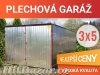 Plechové garáže garáž pozinkovaný od výrobce 3x5  montáž zdarma