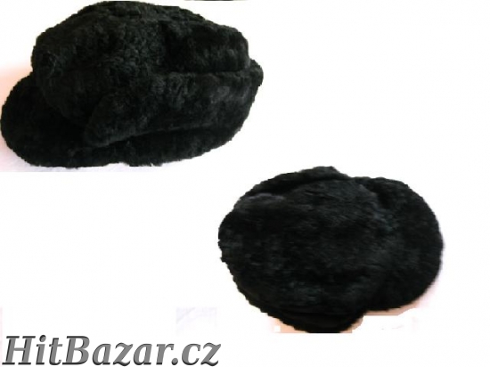 Pánská čepice - králík černý vel. 58
