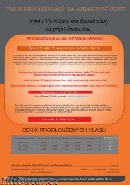 Prodlužování vlasů za příznivé ceny